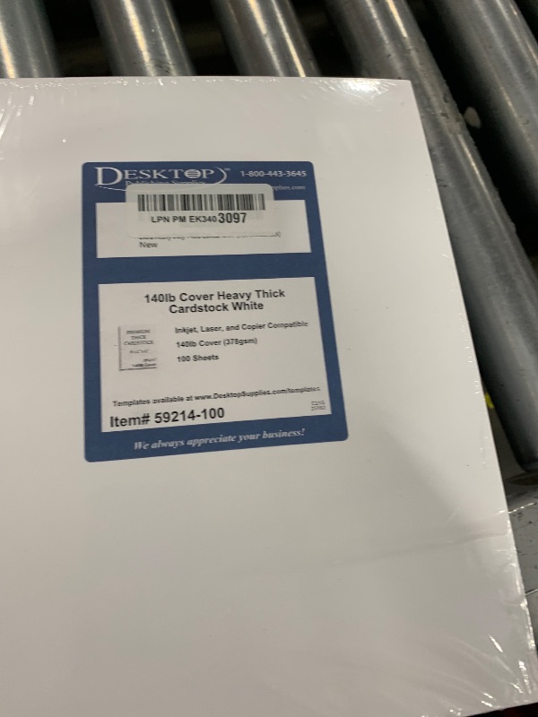 Photo 1 of Extra Heavy Duty 140lb Cover Cardstock - Bright White - 379gsm 18pt Thick Paper for Inkjet & Laser Printers - 8-1/2" x 11" (100 Sheets Pack)