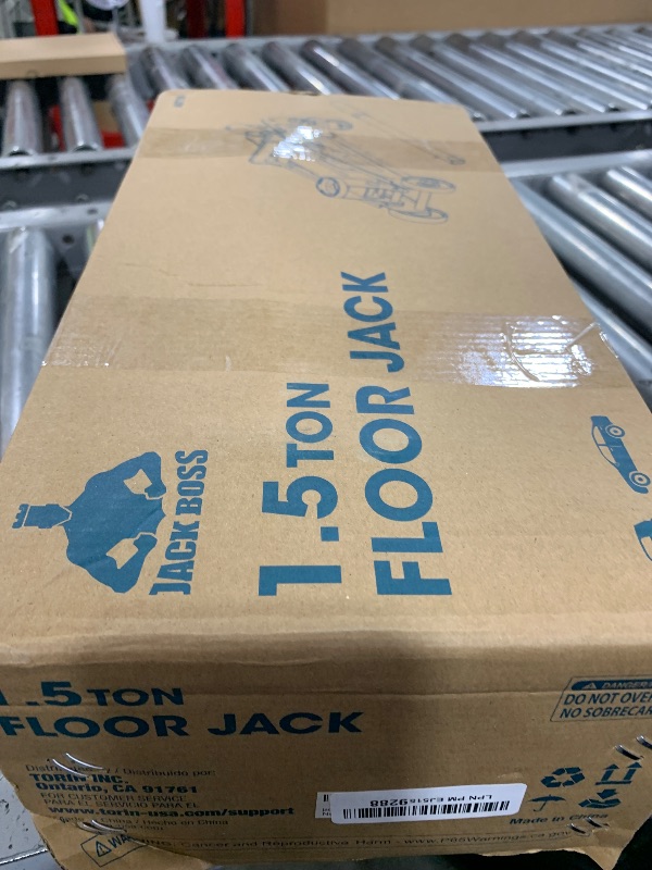 Photo 1 of Jack Boss Floor Jack 1.5 Ton (3,000 LBs) Hydraulic Car Jack, Lifting Range from 5.1 Inch to 12.6 Inch, Fits Sedans Automotive Blue