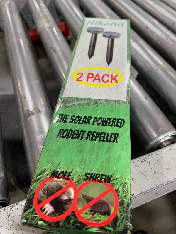 Photo 1 of Gopher Repellent Ultrasonic Solar Powered - Mole Repellent Stakes Outdoor Pet Safe - Groundhog Repeller Snake Rodent Gopher Spikes Chaser - Sonic Mole Deterrent Devices (2)