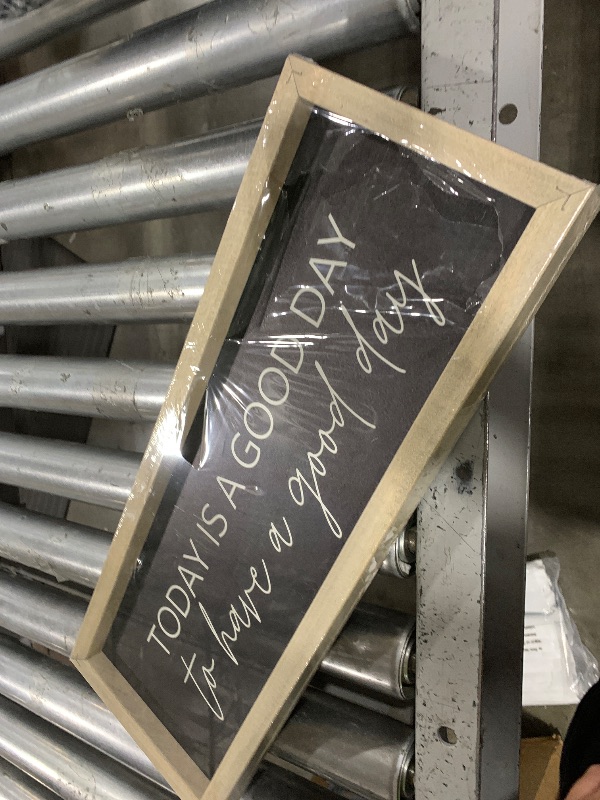Photo 1 of Today Is A Good Day To Have A Good Day Framed Black Wood Rustic Style Wall Décor Sign 6x18
