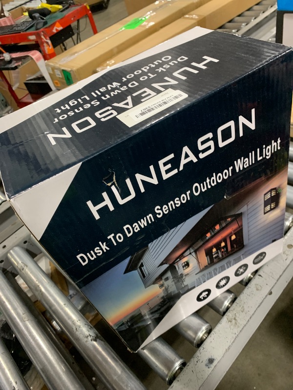 Photo 1 of HUNEASON Outdoor Wall Light, 2 Pack Dusk to Dawn Porch Light, 13" Black Outside Lights Modern, Large, Waterproof, Up Down Exterior Lighting Fixtures for Patio, Garage, Hallway
