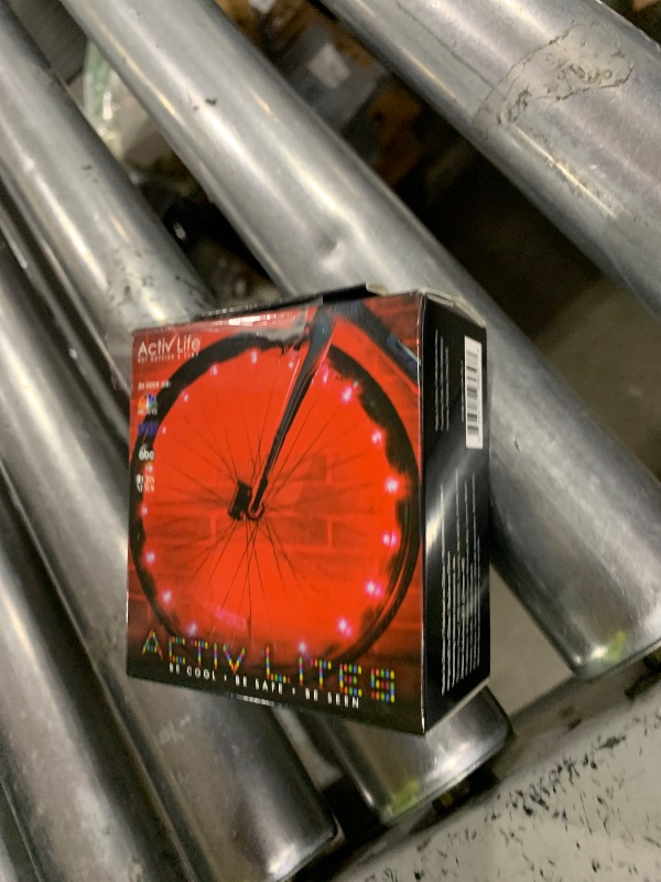 Photo 1 of Activ Life LED Bike Wheel Lights with Batteries Included, Get 100% Brighter and Visible from All Angles for Ultimate Safety & Style (1 Tire Pack, Red)