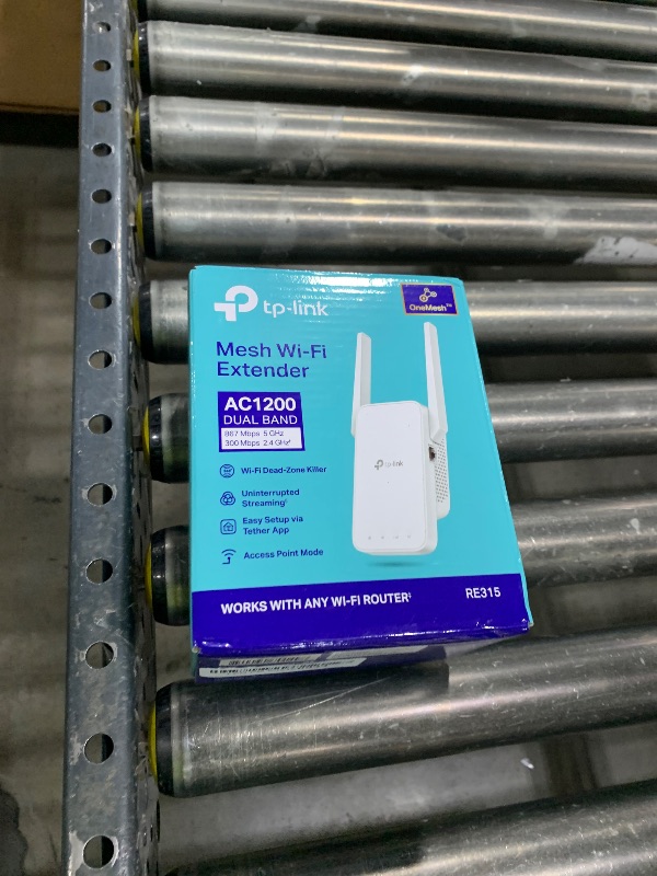 Photo 1 of TP-Link AC1200 WiFi Extender, 2025 Wirecutter Best WiFi Extender, 1.2Gbps Home Signal Booster, Dual Band 5GHz/2.4GHz, Up to 1600 Sq.ft and 32 Devices, EasyMesh Compatible, One Ethernet Port (RE315)