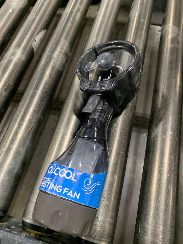Photo 1 of O2COOL Deluxe Handheld Battery Powered Water Misting Fan (Grey)