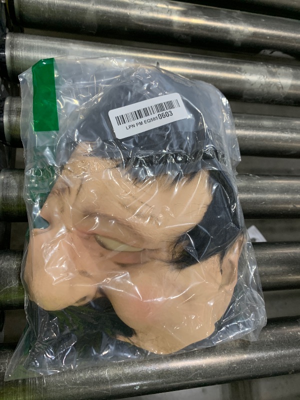 Photo 1 of Novelty Cheerful Grin Grandpa Half Head Latex Mask
