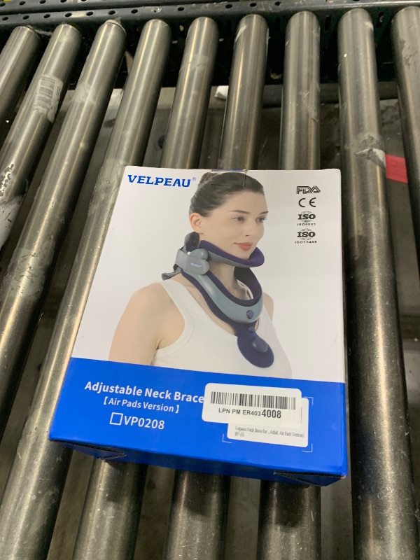 Photo 1 of Velpeau Neck Brace for Neck Pain and Support, Soft Cotton Pads, Cervical Collar Restricting Cervical Motion, Relieves Discomfort and Spine Pressure (Neck circumference 11.5-16.5" Air Pads Version)