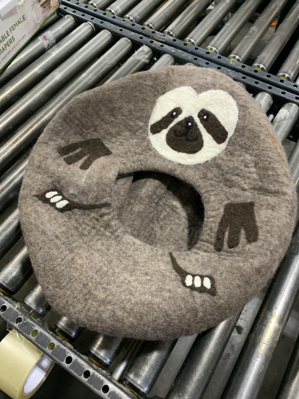 Photo 1 of Luxurious, Eco-Friendly Merino Wool Cat Cave Bed Sloth - Foldable Shelter for Indoor Cats - Premium Felt Kitten Beds - Covered Cat House for Ultimate Cozy...
