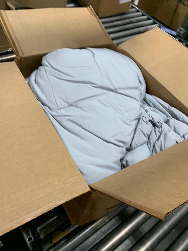 Photo 1 of ROSGONIA Oversized King Comforter Light Gray, 3pcs (1 Grey Comforter & 2 Pillowcases), Soft Lightweight Oversized King Size Comforter Sets Bedding