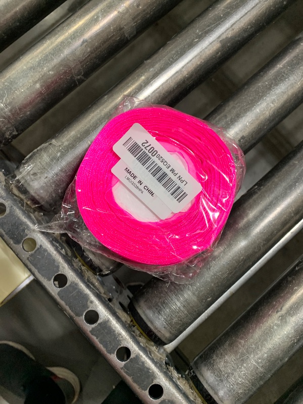 Photo 1 of Loomesh Hot Pink Ribbon for Gift Wrapping 1-1/2 inch Sheer Organza Ribbon for Flower Bouquet Tulle Chiffon Ribbons for Wedding Invitations Christmas Decorations Crafts 50 Yards