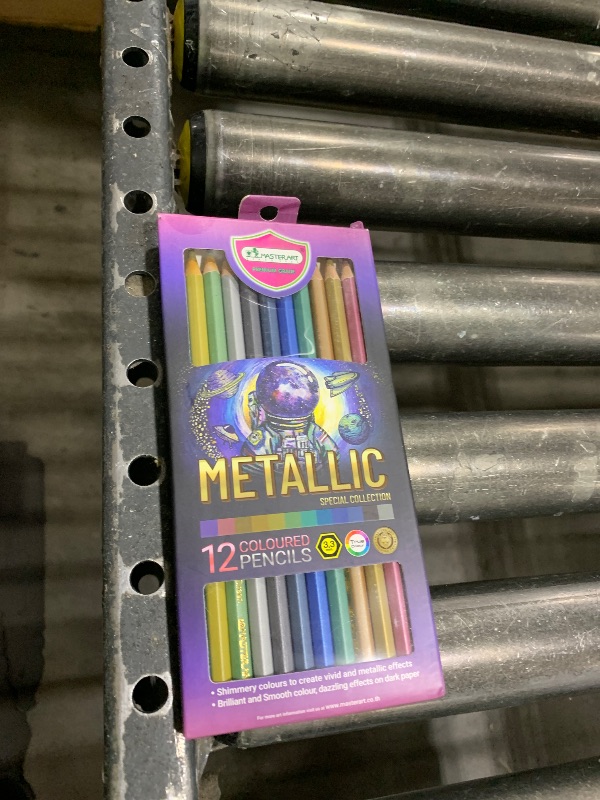 Photo 1 of MASTERART Metallic Colored Pencils 12 Colors for Kids and Adults Coloring