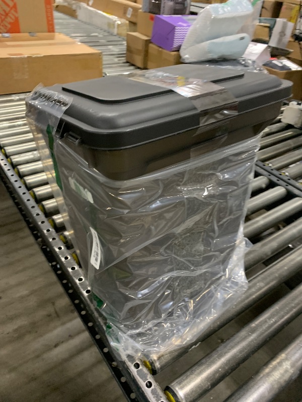 Photo 1 of IRIS USA WeatherPro Airtight Dog Food Storage Container, Up to 22 lbs, Attachable Wheels