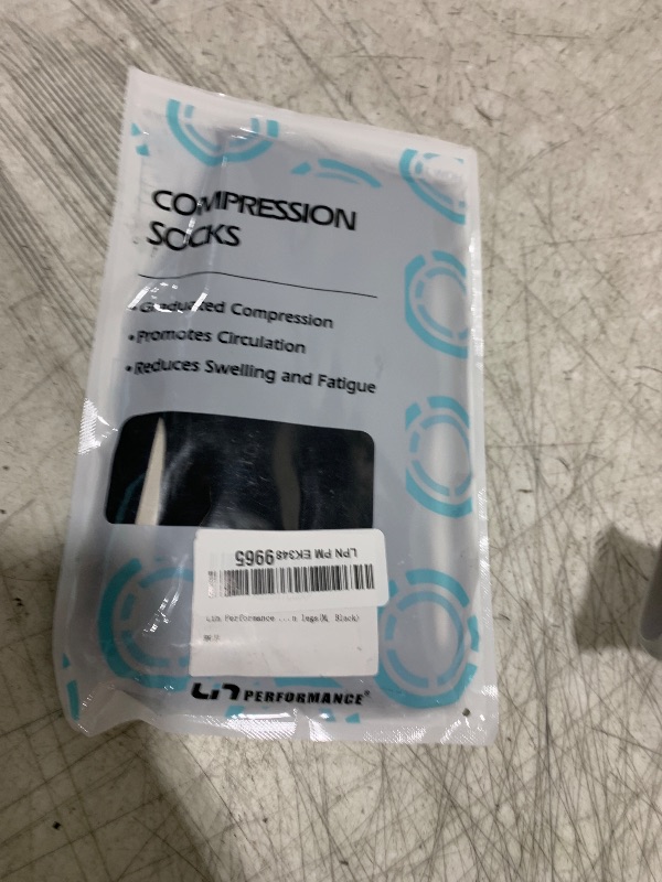 Photo 1 of Lin Performance 20-30 mmHg Medical Compression Socks for Women and Men Knee High Open Toe Stockings Varicose Vein Swollen legs(M, Black)