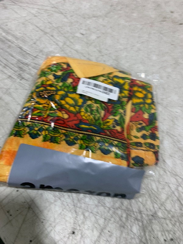 Photo 1 of THE ART BOX STORE Yellow Orange Tree of Life Wall Hanging Tapestry for Bedroom (Medium, 60x54 Inch) – Indian Cotton Bedspread, Picnic Sheet, Nature-Inspired Forest Wall Decor