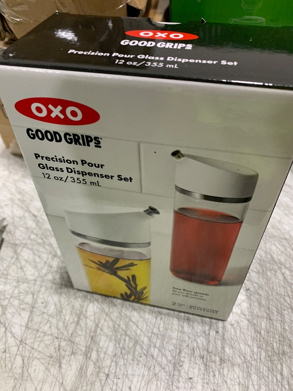 Photo 1 of OXO Good Grips Glass Adjustable Salt & Pepper Shaker Set, 3.5 oz Each, Clear