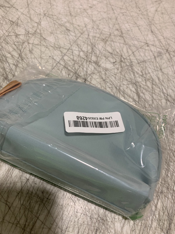 Photo 1 of Hekyip Half Moon Cosmetic Beauty Bag for Purse Travel Handy Makeup Pouch for Women Girls (Mint)