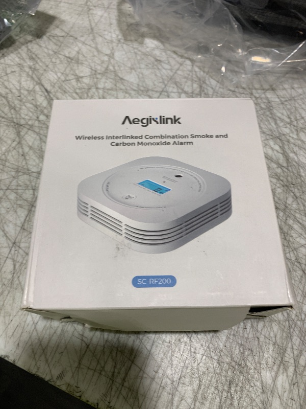 Photo 1 of AEGISLINK Interlinked Smoke Carbon Monoxide Detector Combo, Smoke and CO Detector Battery Powered, Wireless Interconnected Smoke and CO Alarm, Digital Display, SC-RF200, 1-Pack