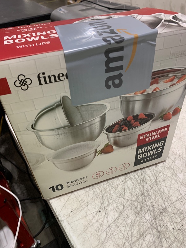 Photo 1 of Stainless Steel Mixing Bowls Set with Lids, Home Kitchen Cooking Essentials Household Must Haves for Baking, 5 Pieces