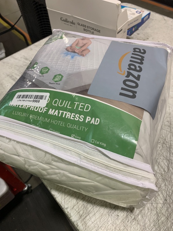 Photo 1 of GOGREEN Quilted Fitted Waterproof Mattress Topper King Size, Breathable Pillow Top Mattress Pad Cover Down Alternative Overfilled Plush Soft Bed Protector with 8-16 Inch Elastic Deep Pocket