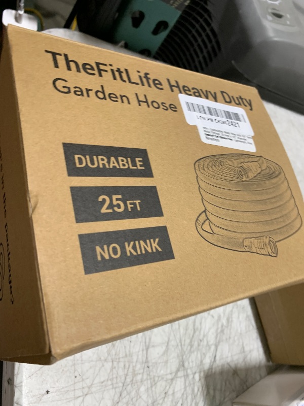 Photo 1 of TheFitLife Flexible Garden Hose - Non-Expandable Water Hose with 3/4" Swivel Metal Fittings, 1/2" Diameter. Leak-Proof, Kink-Free, Lightweight, Easy Storage, for Outdoor Use (25FT)