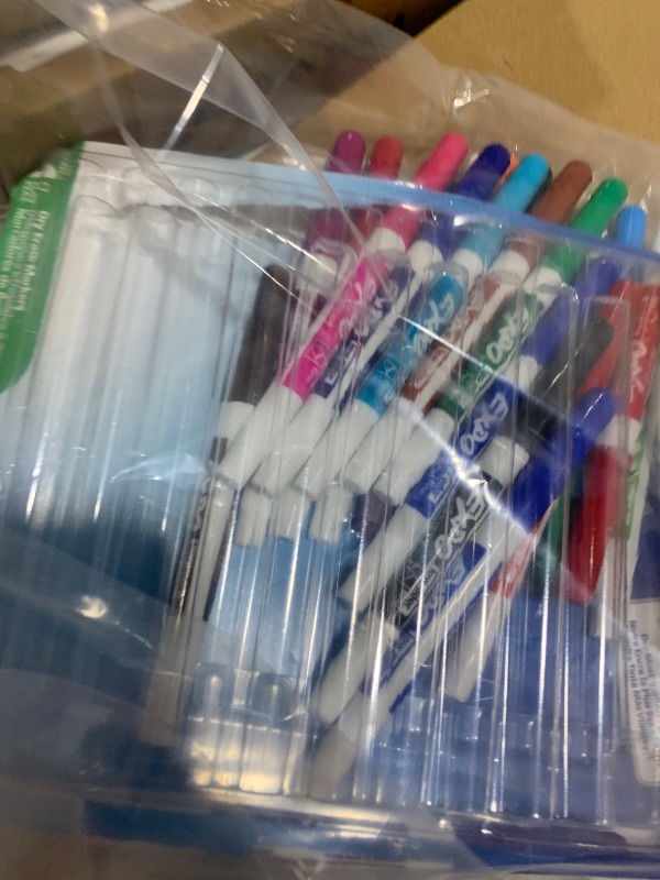 Photo 1 of EXPO Dry Erase Markers Whiteboard Markers with Low Odor Ink Fine Tip Assorted Vibrant Colors 21 Count