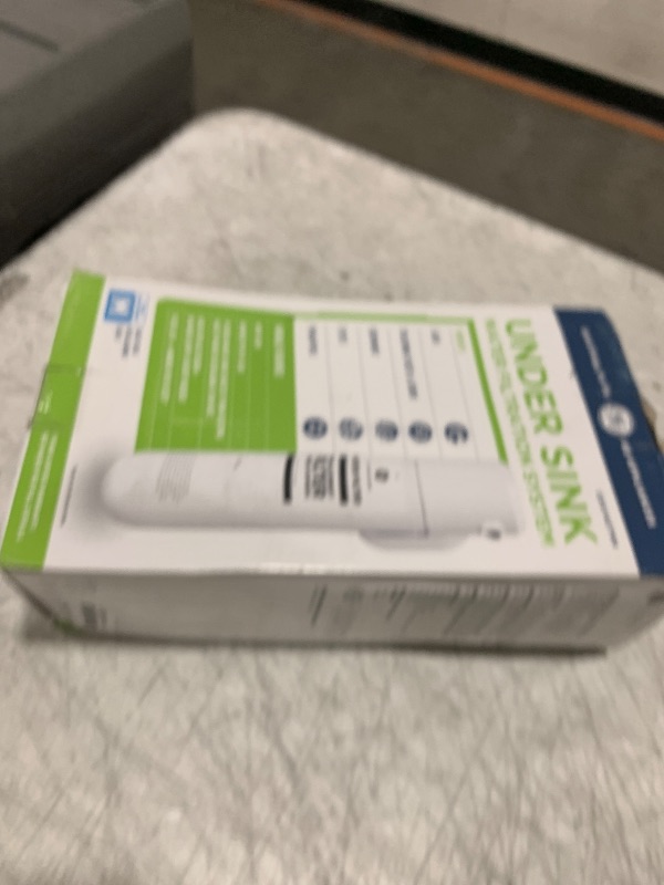 Photo 1 of GE Single Stage Under Sink Water Filtration System, Reduces 95+ Impurities Including Lead, Chlorine, Arsenic, Easy Install, Twist & Lock Design, Replace Filter (FQK1R) Every 6 Months, GXK140TNN