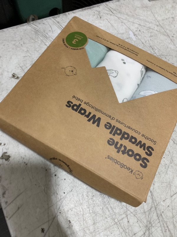 Photo 1 of 3-Pack Organic Baby Swaddle Sleep Sacks - Swaddles for Newborns, Infant 0-3 Months, Baby Girls, Boys, Soft & Snug Newborn Sleep Sack, Nursery Swaddling Blankets (Bunnies)