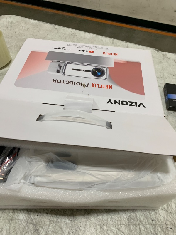 Photo 1 of [Netflix Licensed/Dolby Audio] Smart Projector with WiFi and Bluetooth, VIZONY Native 1080P Projector with Apps Built in Netflix, Youtube, Hulu, Disney+, Portable Mini Projector for Indoor/Outdoor