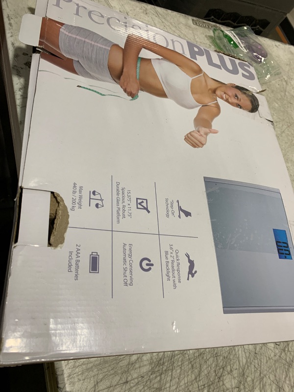Photo 1 of EatSmart Precision Plus Digital Bathroom Scale, 440 lb Capacity, Ultra-Wide Platform with Step-On Technology, Accurate Body Weight Scale, Grey