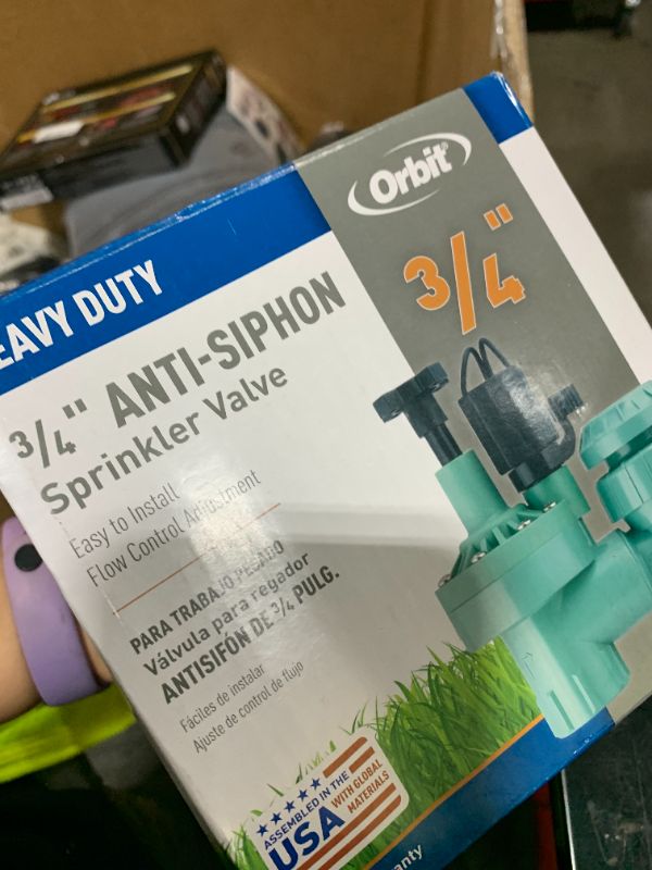 Photo 1 of 1-Pack Orbit 57623 3/4" FPT 100 Series Anti-Siphon Automatic Sprinkler Valve with Flow Control