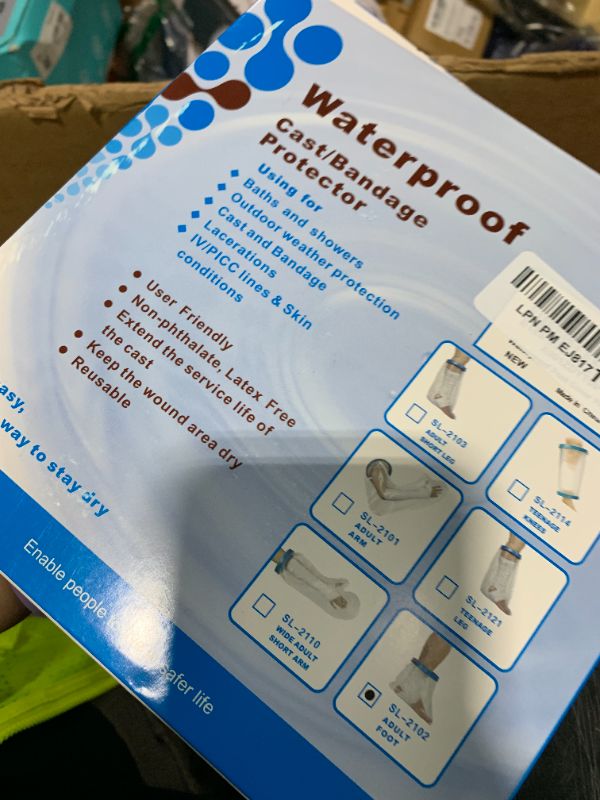 Photo 1 of 100% Waterproof Foot Cast Cover Wound Protector for Shower Bath, Watertight Cast Bag Covers for Broken Surgery Foot, Wound and Burns - Reusable [2025 Upgrade]
