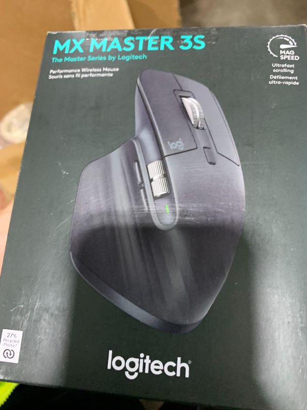 Photo 1 of Logitech MX Master 3S Wireless Mouse, Ultra-fast Scrolling, Ergo, 8K DPI, Track on Glass, Quiet Clicks, USB-C, Bluetooth, Windows, Linux, Chrome - Graphite