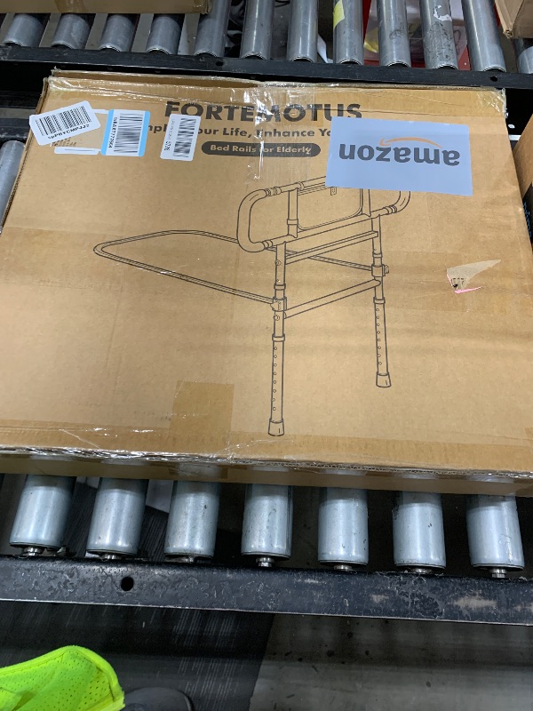 Photo 1 of FORTEMOTUS Bed Rails for Elderly Adults Safety Foldable - Heavy Duty Bed Assist Rails for Senior, with Extendable Bed Guard Rails, Adjustable Heights, Storage Pocket& Safety Belt, can Withstand 450LB