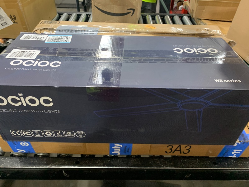 Photo 1 of ocioc 52 inch Ceiling Fans with Lights, Large Air Volume Ceiling Fans with Reversible Quiet DC Motor and Remote?Black-Gold?