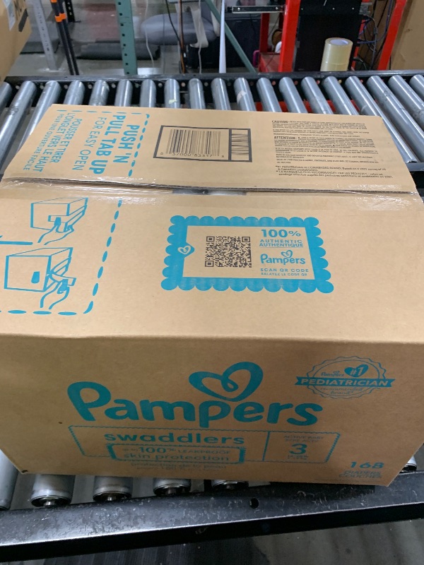 Photo 1 of Pampers Baby Diapers - Swaddlers - Size 3, 168 Count, Ultra Absorbent Disposable Infant Diaper