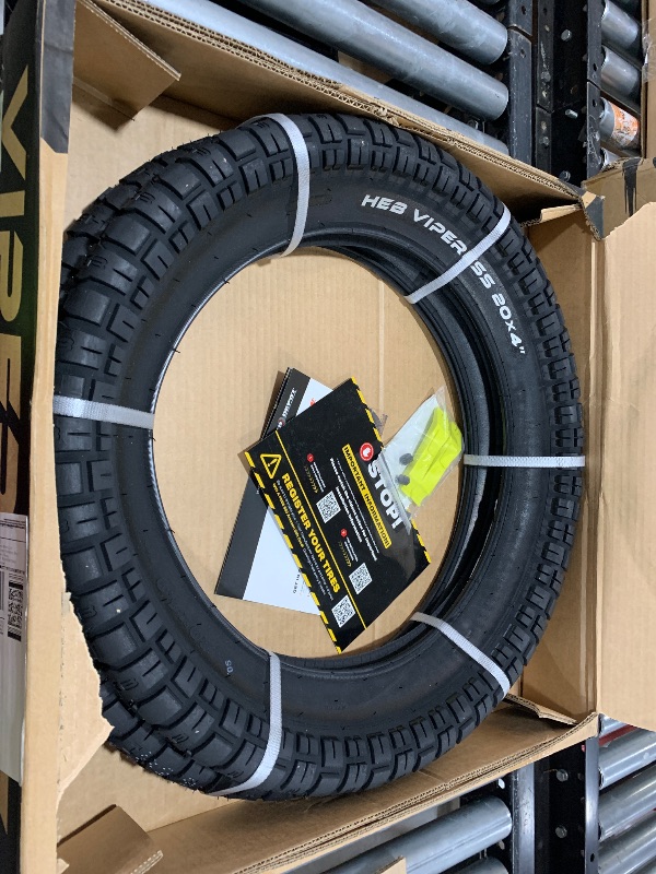 Photo 1 of HEB VIPERESS 20x4.0 Fat Tire - Puncture Resistant Ebike Tires, 20x4 Fat Bike Tire for Electric Bike, MTB, Heavy Duty, All Terrain Tire for Street/Trail Riding - Qty 2