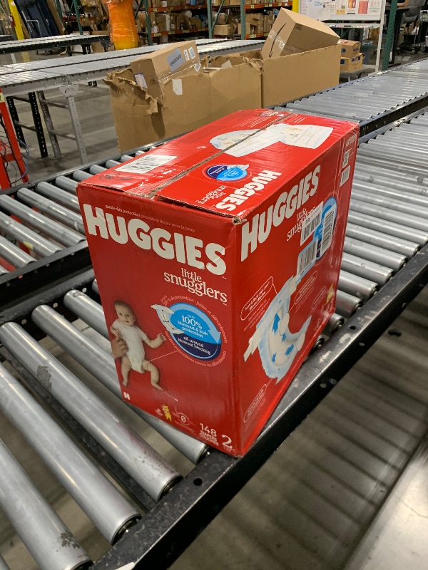 Photo 1 of Huggies Size 2 Diapers, Little Snugglers Baby Diapers, Size 2 (12-18 lbs), 148 Count, Packaging May Vary