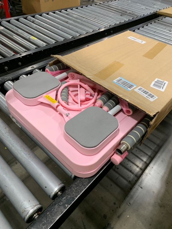 Photo 1 of JANUA Pilates Board - Pilates Reformer Set, Multi-Purpose Foldable Pilates Reformer Board for Home, 5 in 1 Pilates Sliding Board (Pink Set)