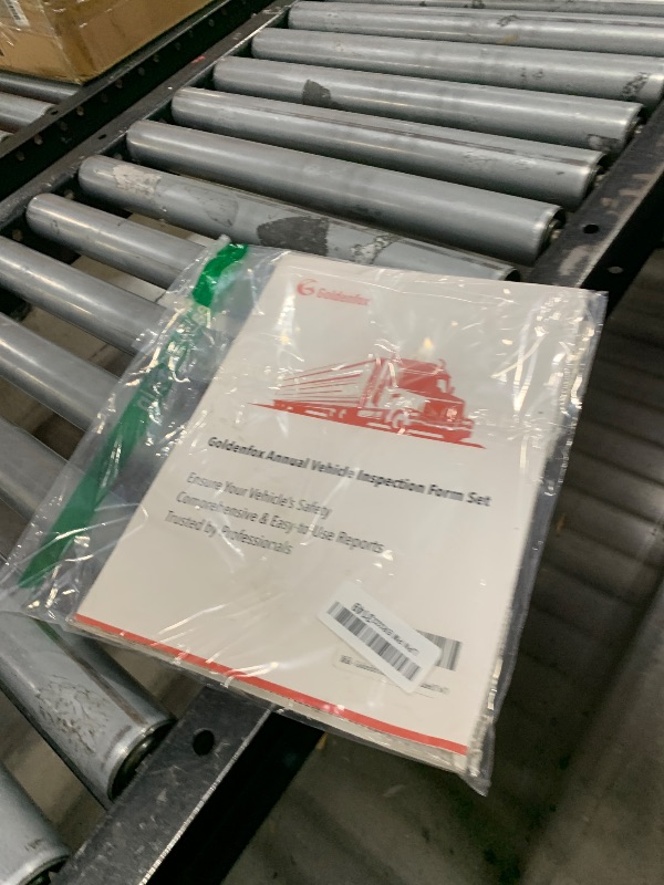 Photo 1 of Goldenfox DOT Inspection Forms and Stickers. 10-Pack,3-Ply Carbonless Annual Vehicle Inspection Report Form(8.5" x 11.75") with 2-Ply Vinyl White Interior Inspection Label(5"x4")