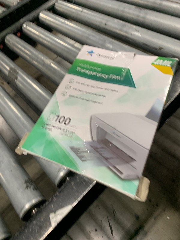 Photo 1 of Optiazure Transparency Film, Overhead Projector Film for Laser Jet Printer and Copier, Letter Size 100Pack Sheets, Office and School Supplies