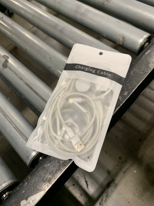 Photo 1 of 2Pack Multi Fast Charging Cable for Travel Vacation Essentials,Apple Watch Charger,iPhone Charger[3-in-2]USB A/Type C/Lightning Cable for iWatch,iPhone 16-11,Nintendo Switch,Airpods,Car,Camping-White
