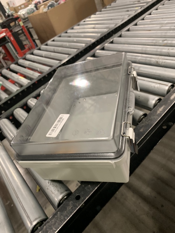 Photo 1 of QILIPSU UL94-V0 Outdoor WiFi Enclosure 13.8"x9.9"x5.9" Waterproof Electrical Junction Box PC/ABS Alloy Plastic Clear Hinged Door IP66 Weatherproof for Project Solar Network Router Pump Control