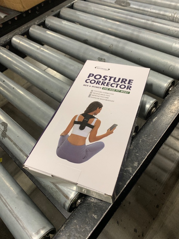 Photo 1 of Posture Corrector for Women and Men, Back Brace Adjustable Upper Posture Support, Back Support, Comfortable Back Straightener Support for Clavicle Support, and Providing Pain Relief from Neck (Large)