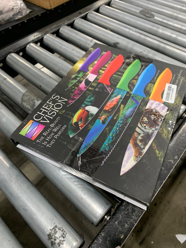 Photo 1 of CHEF'S VISION Wildlife Knife Set-6-Piece Stainless Steel Cutting Knives Set for Kitchen with Stunning Animal Designs - Great Gift for Women or Men - Unique Kitchen Knife Set Gift for Nature Lovers