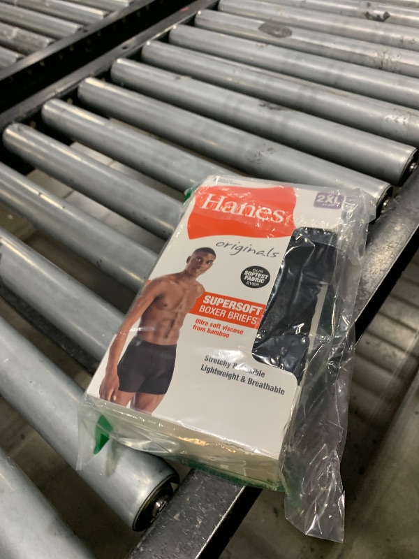 Photo 1 of Hanes Men's Underwear Boxer Briefs & Trunks, Multi-Packs, Breathable Cool Lightweight, Viscose from Bamboo Supersoft, Black