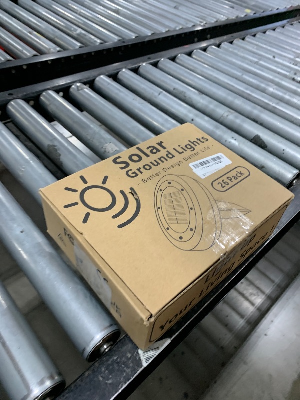 Photo 1 of Solar Ground Lights Outdoor 26 Pack Waterproof, Upgraded Solor Garden Lights with 4 Side Light, Stainless Steel Salor Powered Disc Landscape Light for Walkway Pathway Lawn Yard Patio Deck-Warm White