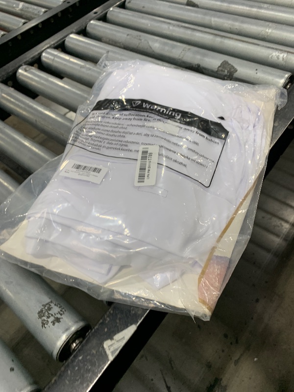 Photo 1 of 10 ft x 8 ft Wrinkle Free White Backdrop Curtain for Wedding Parties, Polyester Photography Backdrop Drapes for Birthday Parties Stage Backdrop Stand, White Background Curtains 5x8FT 2 Panels