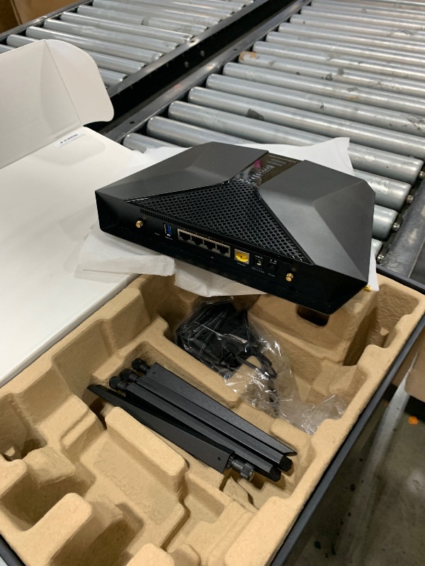 Photo 1 of NETGEAR Nighthawk 6-Stream Dual-Band WiFi 6 Router (RAX54S) – Security Features, AX5400 Wireless Speed, Up to 5.4 Gbps, Covers up to 2,500 sq. ft., 25 Devices - 1-Year Armor Subscription Included