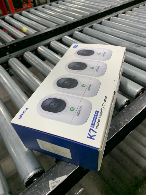 Photo 1 of INFIYA 360 Cameras for Home Security-Indoor Camera Monitoring Baby/Nanny with 2K High Resolution & One-Tap Call, 24-7 Local Storage, Compatible with Alexa/Google Home, K7 4Pack (2.4GHz Wi-Fi Only)