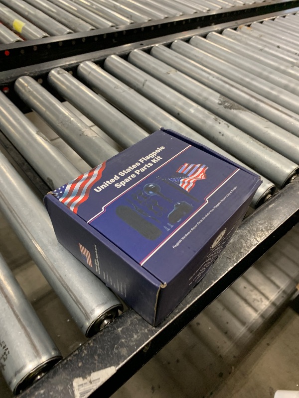 Photo 1 of NQ Flagpole Hardware Repair Parts Kit,50 Feet Halyard Rope+3" Black Ball+6" Zinc Alloy Cleat + 4 Metal Swivel Snap Clips + Aluminum Alloy Flagpole Truck with Nylon Pulley for 1.6"-2" Flag Poles