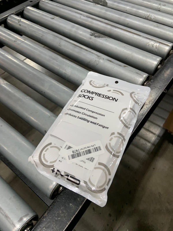 Photo 1 of +MD 2 Pairs Compression Socks for Women & Men Medical Grade 20-30 mmHg, Open-Toe knee High Stocking, Support for edema, Varicose Veins, Nude/ Black, Small